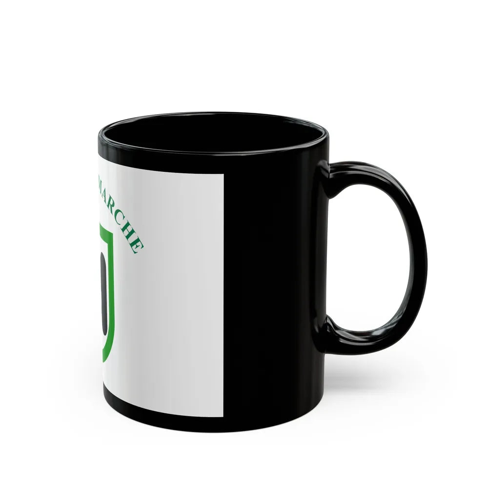 Flag of Marche Italy - Black Coffee Mug-Go Mug Yourself