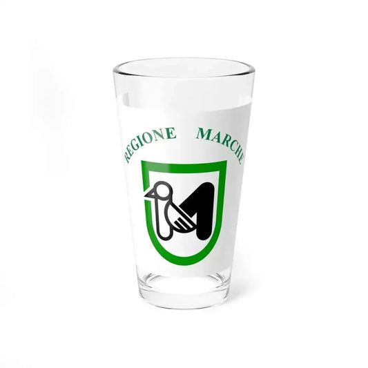 Flag of Marche Italy - Pint Glass 16oz 16oz - Go Mug Yourself