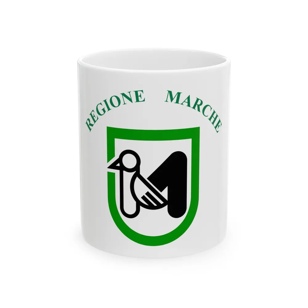 Flag of Marche Italy - White Coffee Mug-11oz-Go Mug Yourself