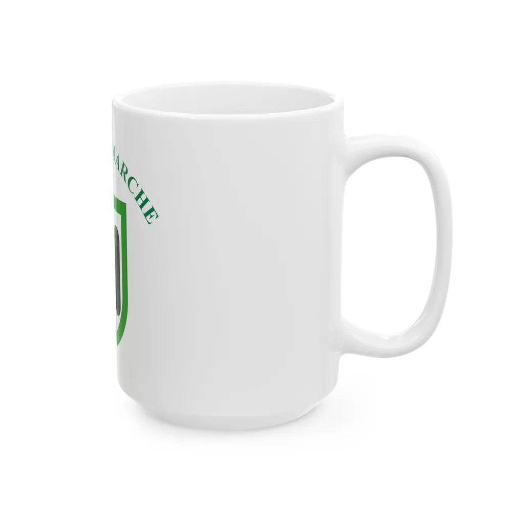 Flag of Marche Italy - White Coffee Mug-Go Mug Yourself