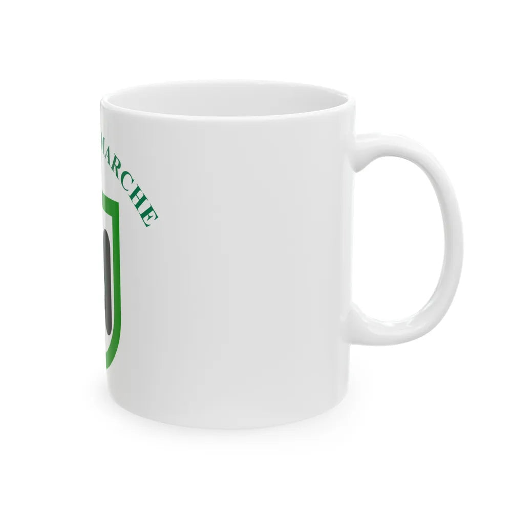 Flag of Marche Italy - White Coffee Mug-Go Mug Yourself