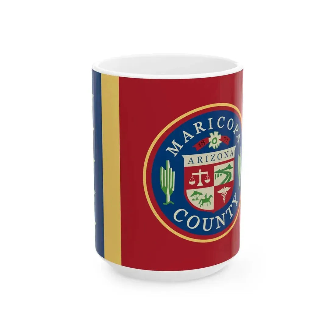 Flag of Maricopa County (United States) White Coffee Mug 15oz - Go Mug Yourself