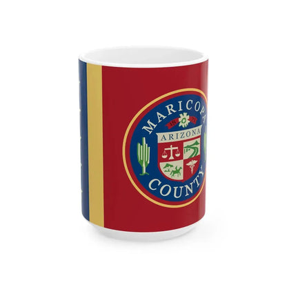 Flag of Maricopa County (United States) White Coffee Mug 15oz - Go Mug Yourself