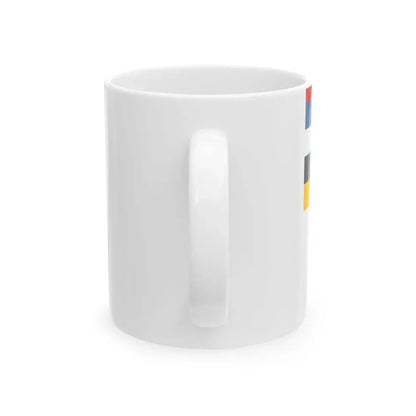 Flag of Marine Police Senior Officer at Present Afloat of Manchukuo (China) White Coffee Mug - Go Mug Yourself