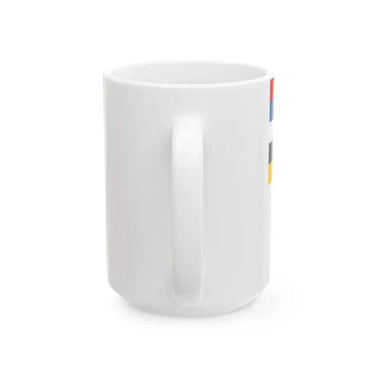 Flag of Marine Police Senior Officer at Present Afloat of Manchukuo (China) White Coffee Mug - Go Mug Yourself