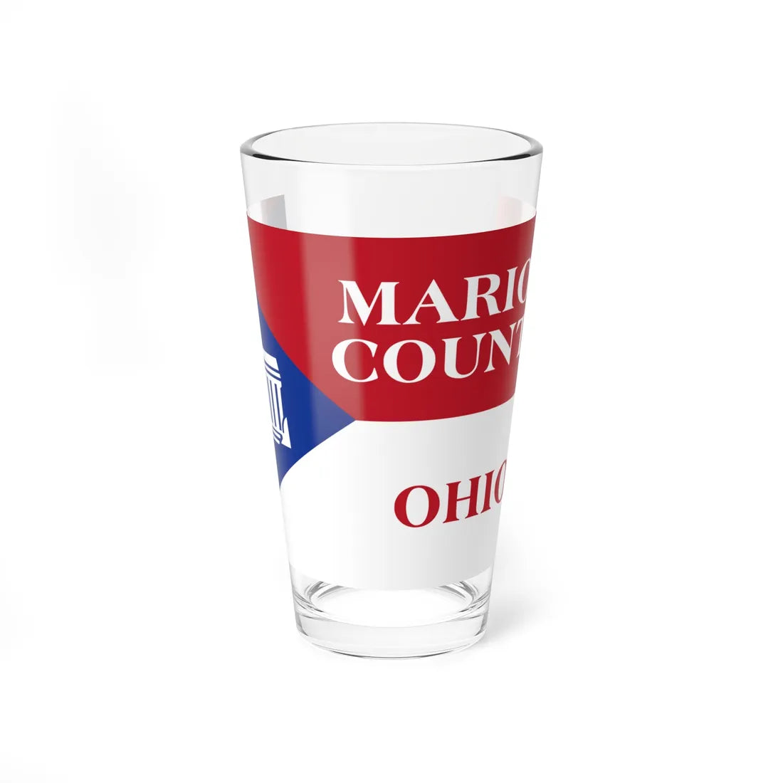 Flag of Marion County Ohio (United States) Pint Glass 16oz 16oz - Go Mug Yourself