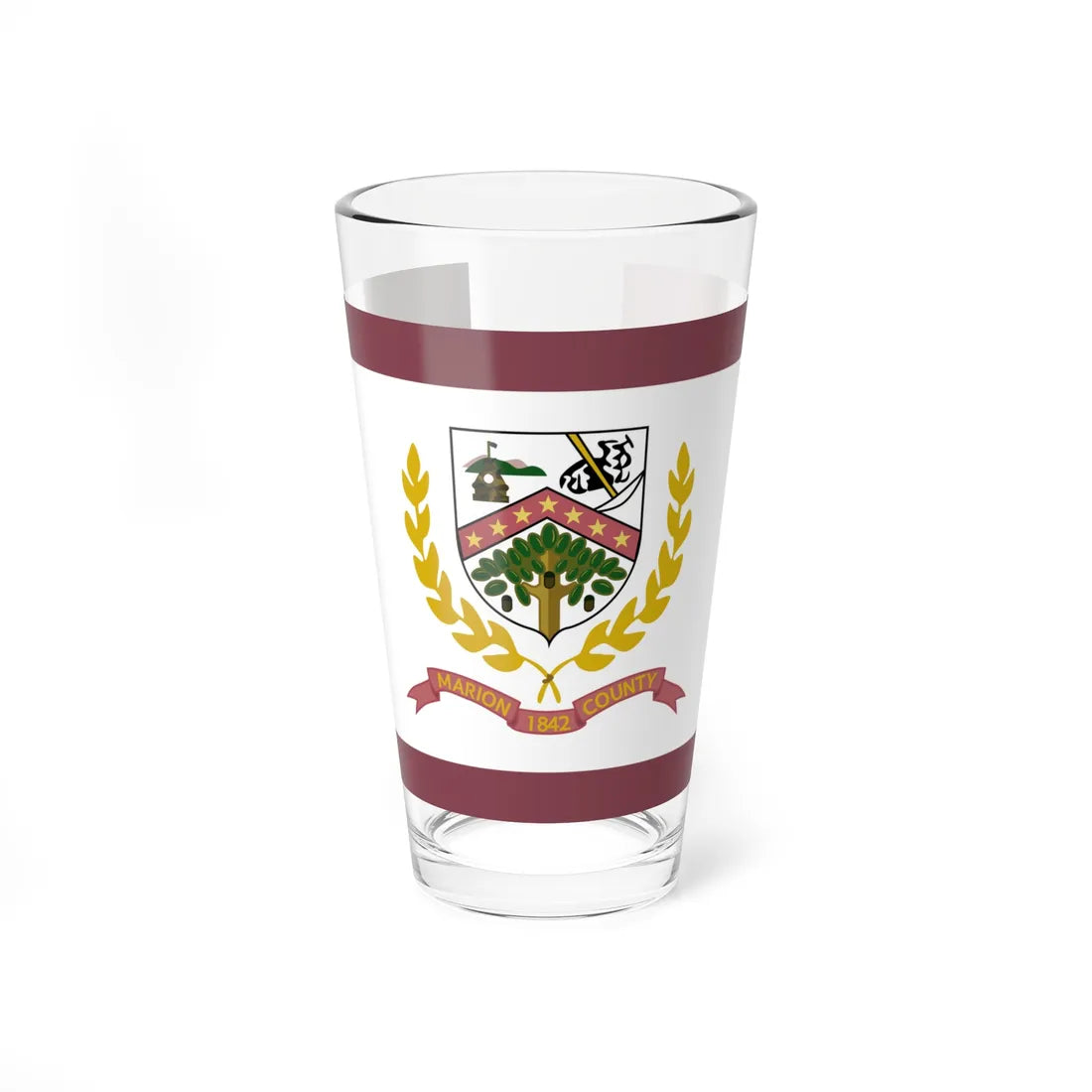 Flag of Marion County West Virginia (United States) Pint Glass 16oz 16oz - Go Mug Yourself