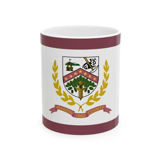 Flag of Marion County West Virginia (United States) White Coffee Mug 11oz - Go Mug Yourself