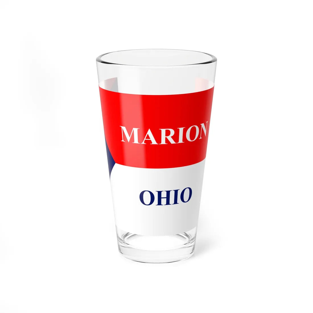 Flag of Marion Ohio (United States) Pint Glass 16oz 16oz - Go Mug Yourself