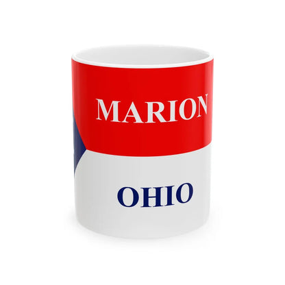 Flag of Marion Ohio (United States) White Coffee Mug 11oz - Go Mug Yourself