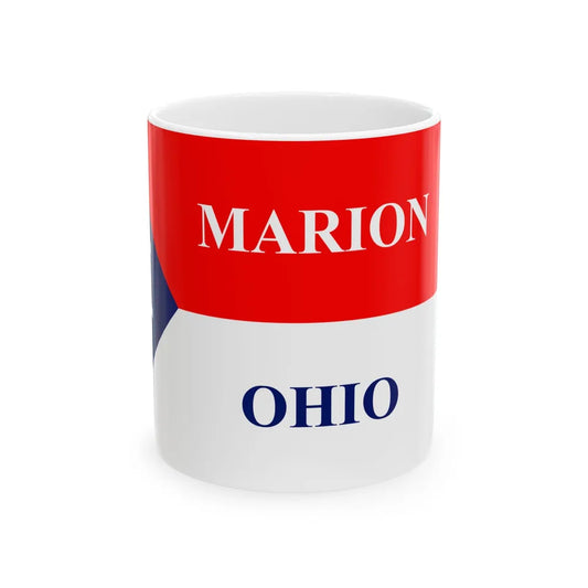 Flag of Marion Ohio (United States) White Coffee Mug 11oz - Go Mug Yourself
