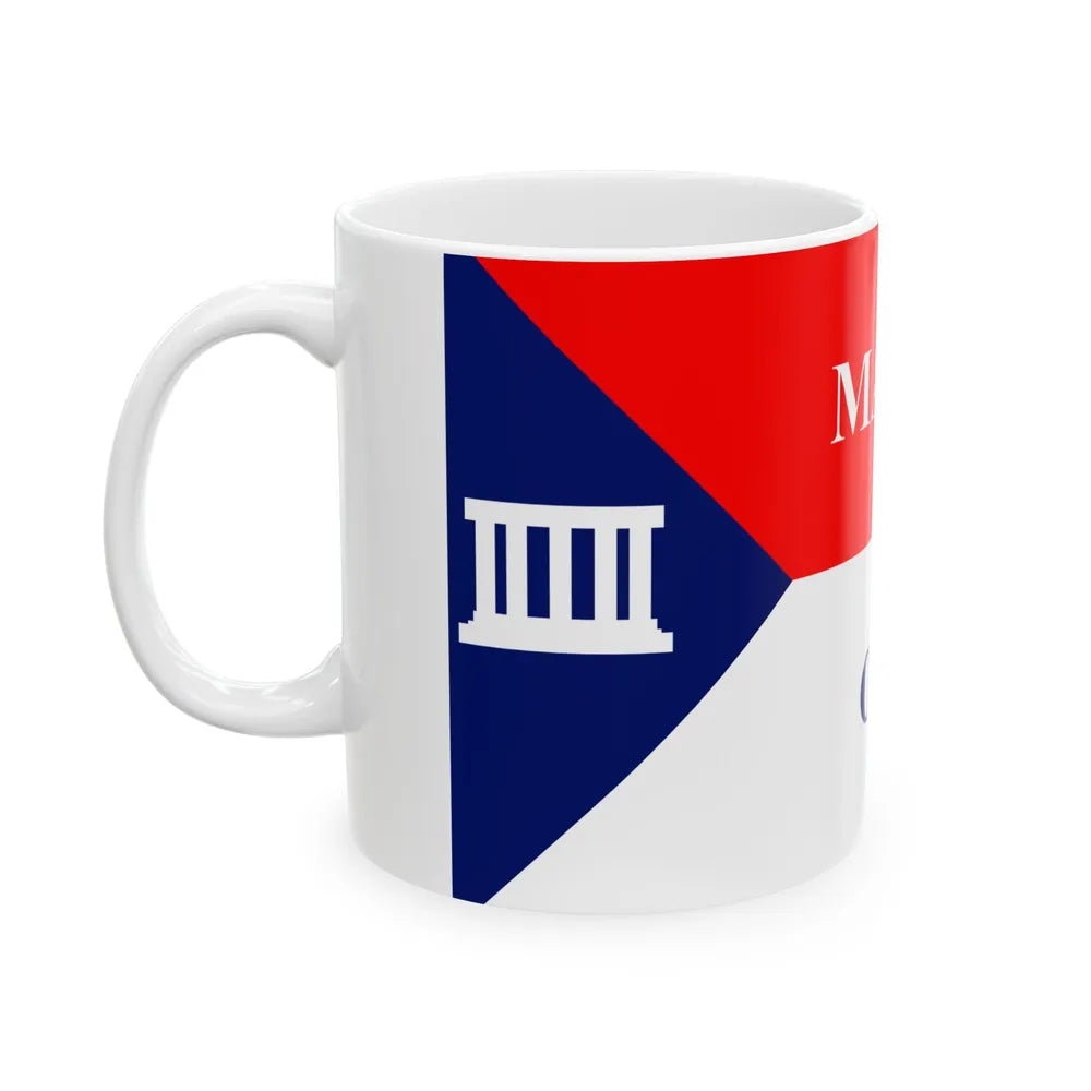 Flag of Marion Ohio (United States) White Coffee Mug - Go Mug Yourself