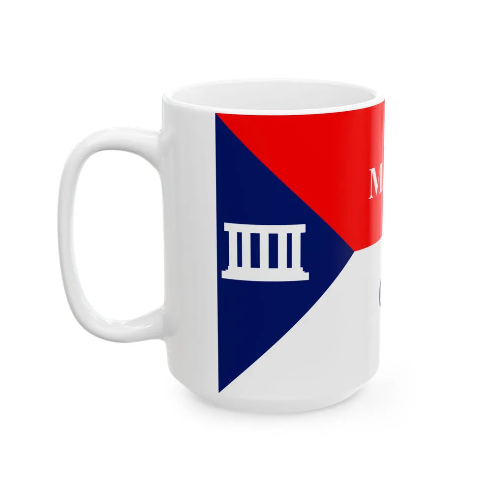 Flag of Marion Ohio (United States) White Coffee Mug - Go Mug Yourself