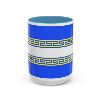 Flag of Marne France 2 - Accent Coffee Mug 15oz Light Blue - Go Mug Yourself
