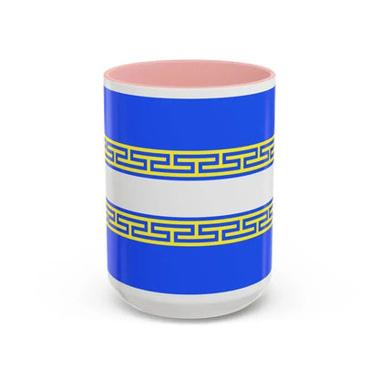 Flag of Marne France 2 - Accent Coffee Mug 15oz Pink - Go Mug Yourself