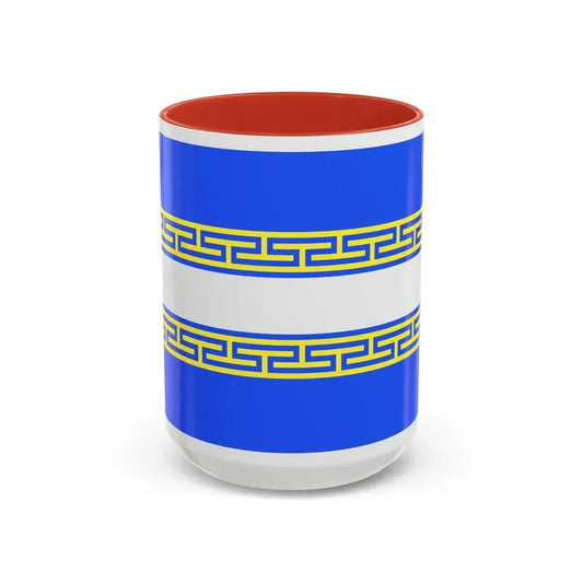 Flag of Marne France 2 - Accent Coffee Mug 15oz Red - Go Mug Yourself