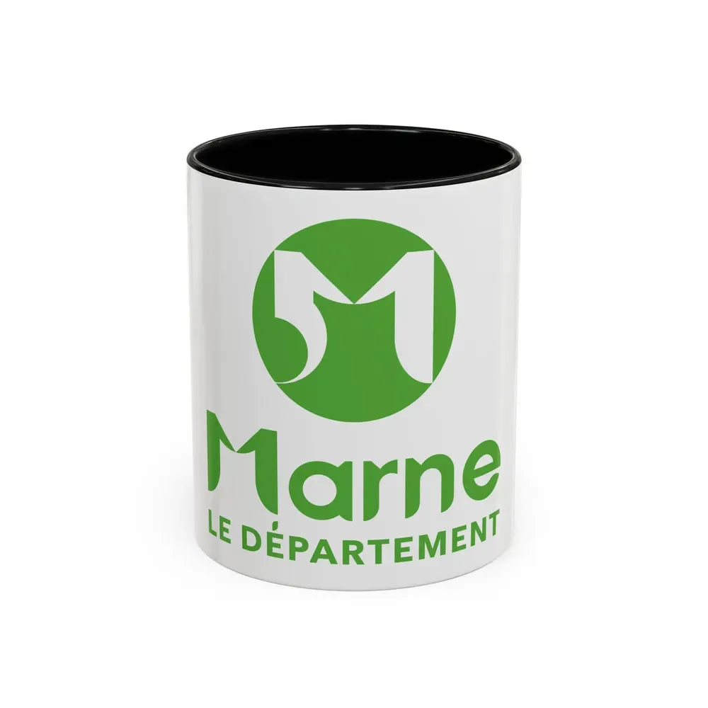 Flag of Marne France - Accent Coffee Mug 11oz Black - Go Mug Yourself