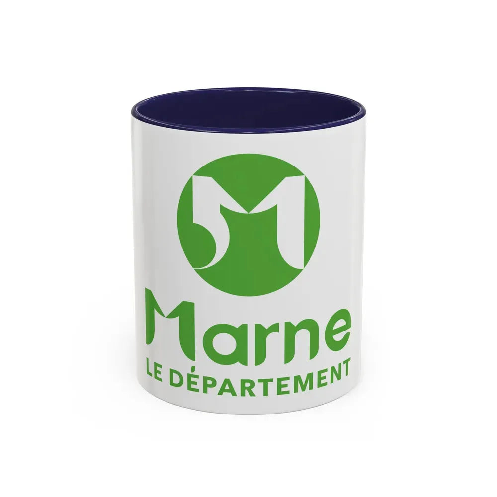 Flag of Marne France - Accent Coffee Mug 11oz Navy - Go Mug Yourself