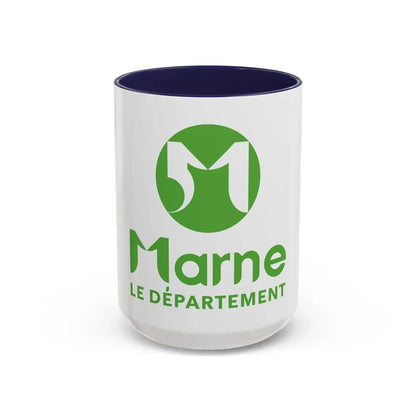 Flag of Marne France - Accent Coffee Mug 15oz Navy - Go Mug Yourself