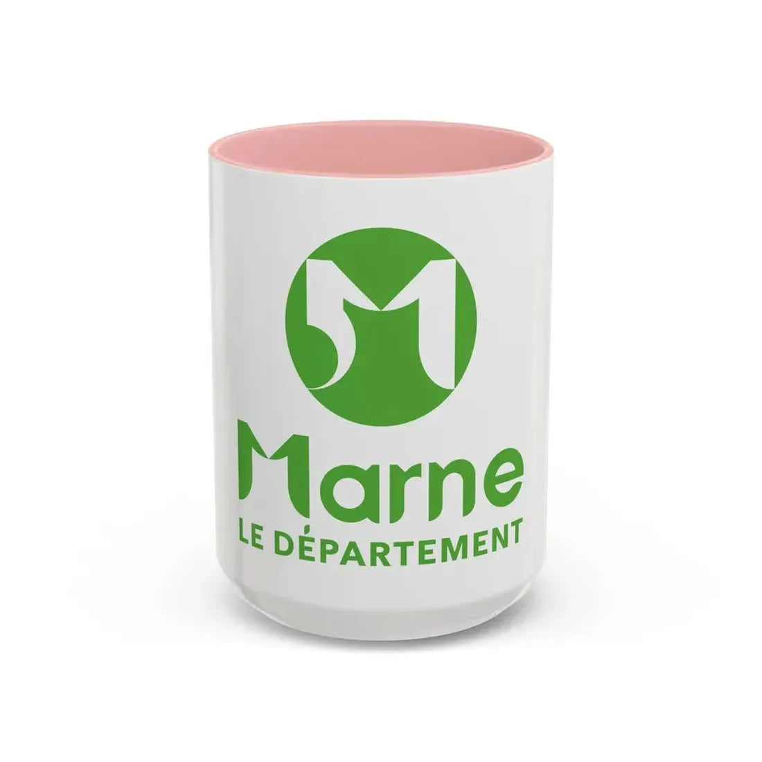 Flag of Marne France - Accent Coffee Mug 15oz Pink - Go Mug Yourself