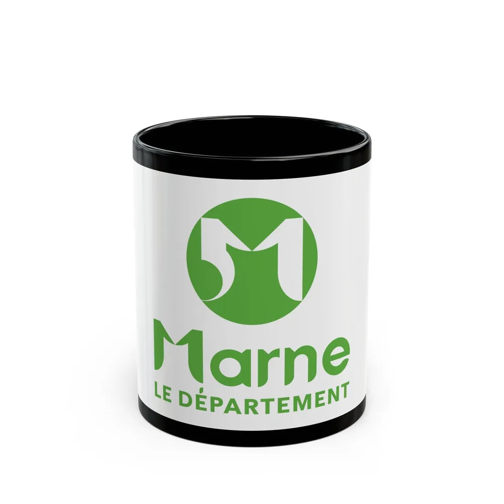 Flag of Marne France - Black Coffee Mug-11oz-Go Mug Yourself