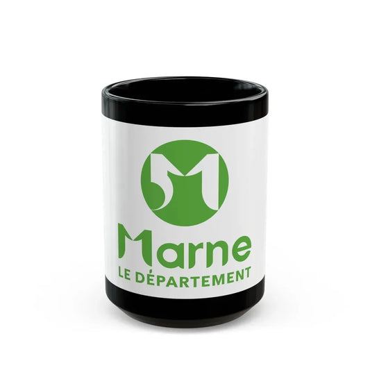 Flag of Marne France - Black Coffee Mug 15oz - Go Mug Yourself