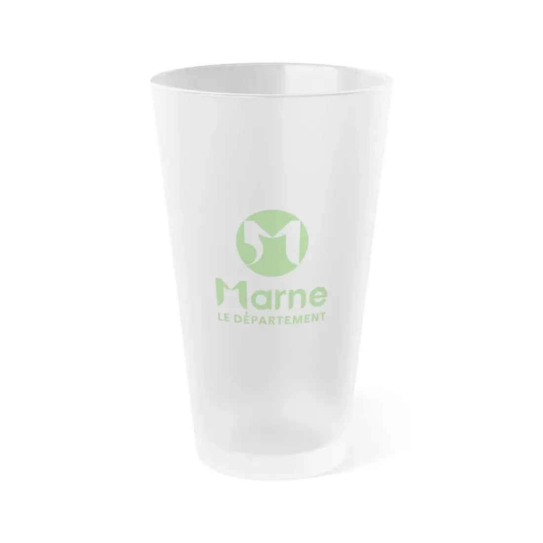 Flag of Marne France - Frosted Pint Glass 16oz 16oz Frosted - Go Mug Yourself