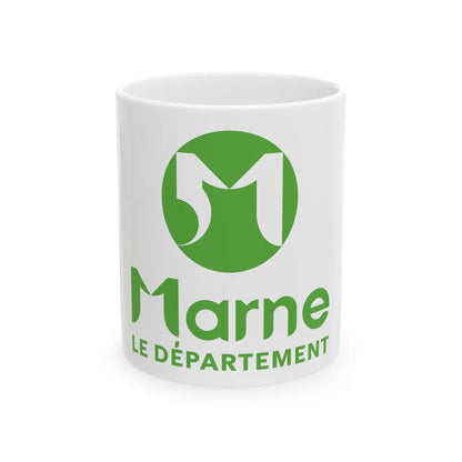 Flag of Marne France - White Coffee Mug-11oz-Go Mug Yourself