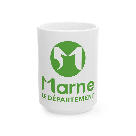 Flag of Marne France - White Coffee Mug-15oz-Go Mug Yourself