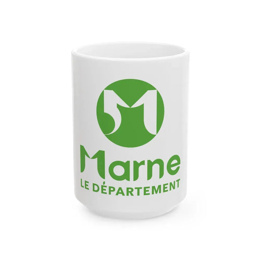 Flag of Marne France - White Coffee Mug 15oz - Go Mug Yourself