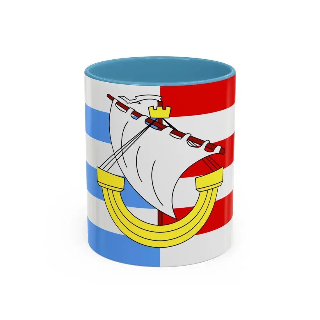 Flag of Marsa Malta - Accent Coffee Mug 11oz Light Blue - Go Mug Yourself