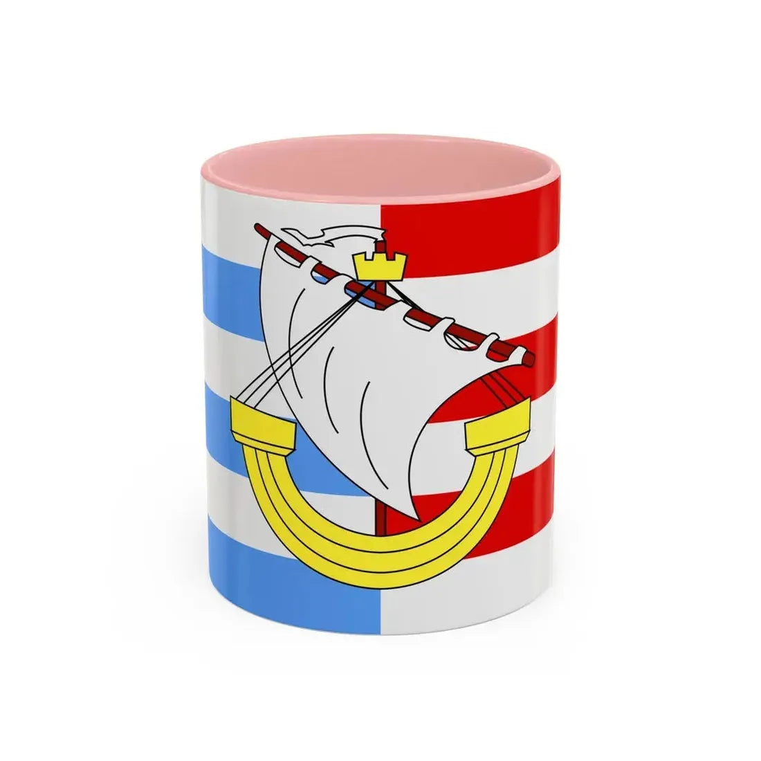 Flag of Marsa Malta - Accent Coffee Mug 11oz Pink - Go Mug Yourself