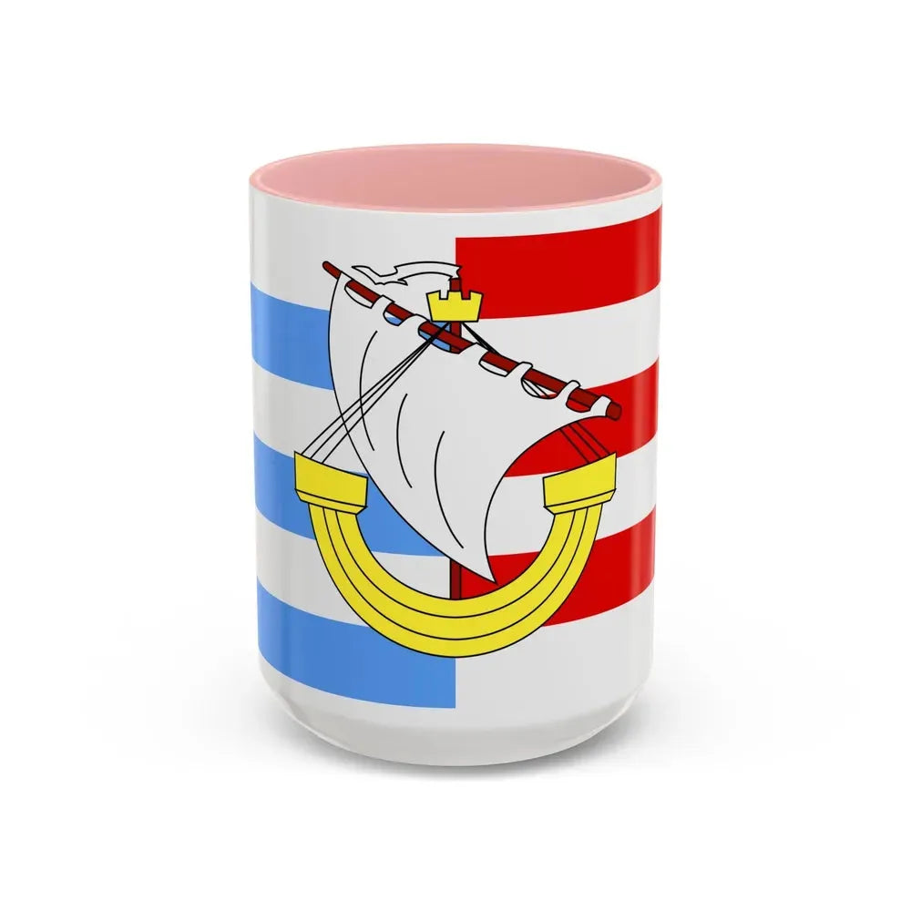 Flag of Marsa Malta - Accent Coffee Mug 15oz Pink - Go Mug Yourself