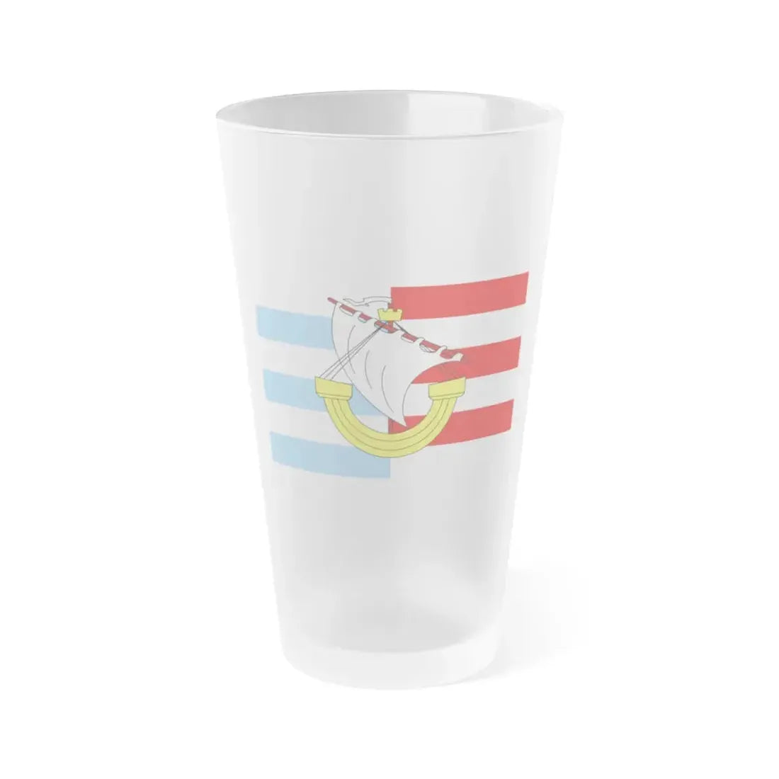 Flag of Marsa Malta - Frosted Pint Glass 16oz 16oz Frosted - Go Mug Yourself