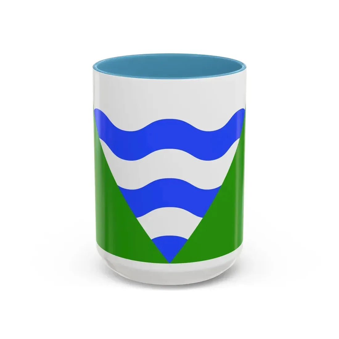 Flag of Marsaskala Malta - Accent Coffee Mug 15oz Light Blue - Go Mug Yourself