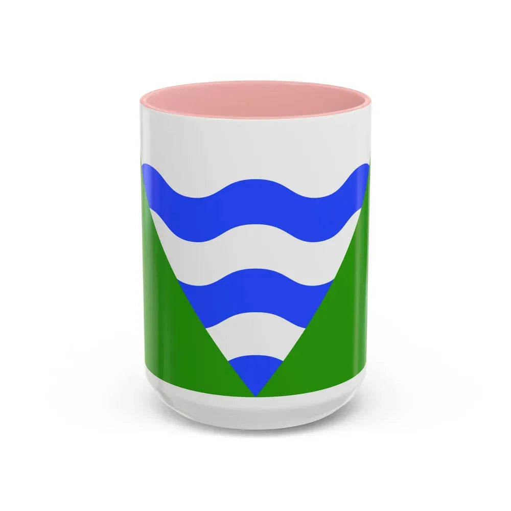 Flag of Marsaskala Malta - Accent Coffee Mug 15oz Pink - Go Mug Yourself