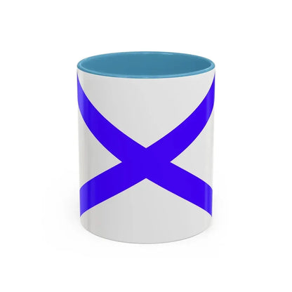 Flag of Marsaxlokk Malta - Accent Coffee Mug 11oz Light Blue - Go Mug Yourself