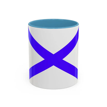 Flag of Marsaxlokk Malta - Accent Coffee Mug 11oz Light Blue - Go Mug Yourself