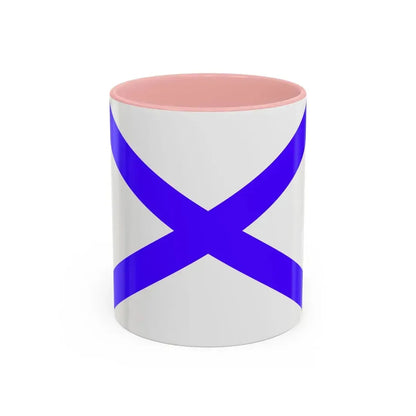 Flag of Marsaxlokk Malta - Accent Coffee Mug 11oz Pink - Go Mug Yourself
