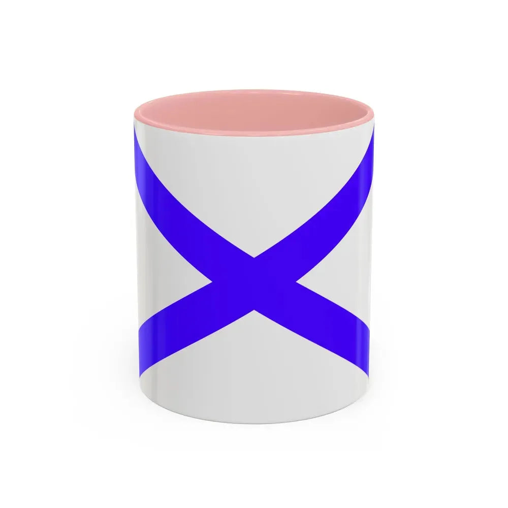 Flag of Marsaxlokk Malta - Accent Coffee Mug 11oz Pink - Go Mug Yourself