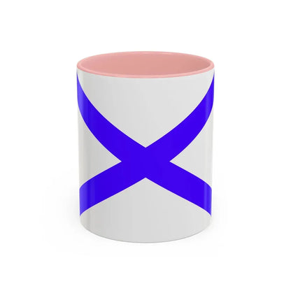 Flag of Marsaxlokk Malta - Accent Coffee Mug 11oz Pink - Go Mug Yourself