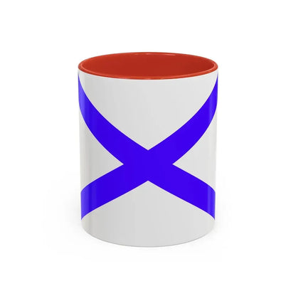 Flag of Marsaxlokk Malta - Accent Coffee Mug 11oz Red - Go Mug Yourself