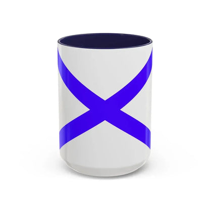 Flag of Marsaxlokk Malta - Accent Coffee Mug 15oz Navy - Go Mug Yourself