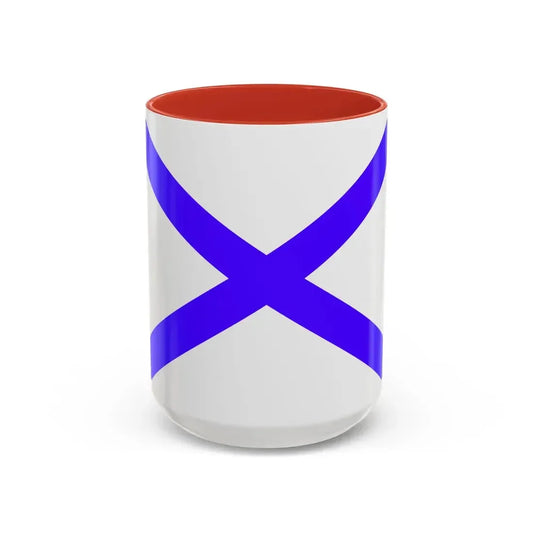 Flag of Marsaxlokk Malta - Accent Coffee Mug 15oz Red - Go Mug Yourself