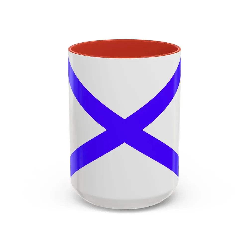 Flag of Marsaxlokk Malta - Accent Coffee Mug 15oz Red - Go Mug Yourself