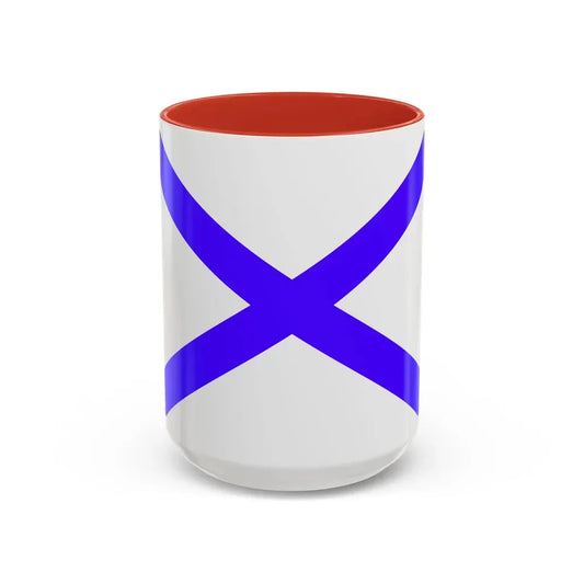 Flag of Marsaxlokk Malta - Accent Coffee Mug 15oz Red - Go Mug Yourself