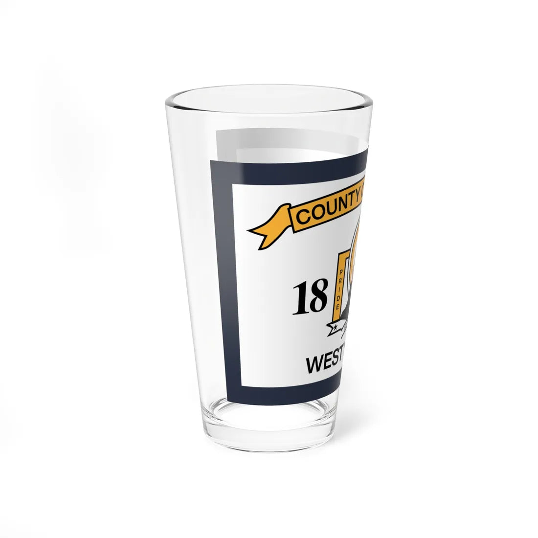 Flag of Marshall County West Virginia (United States) Pint Glass 16oz - Go Mug Yourself