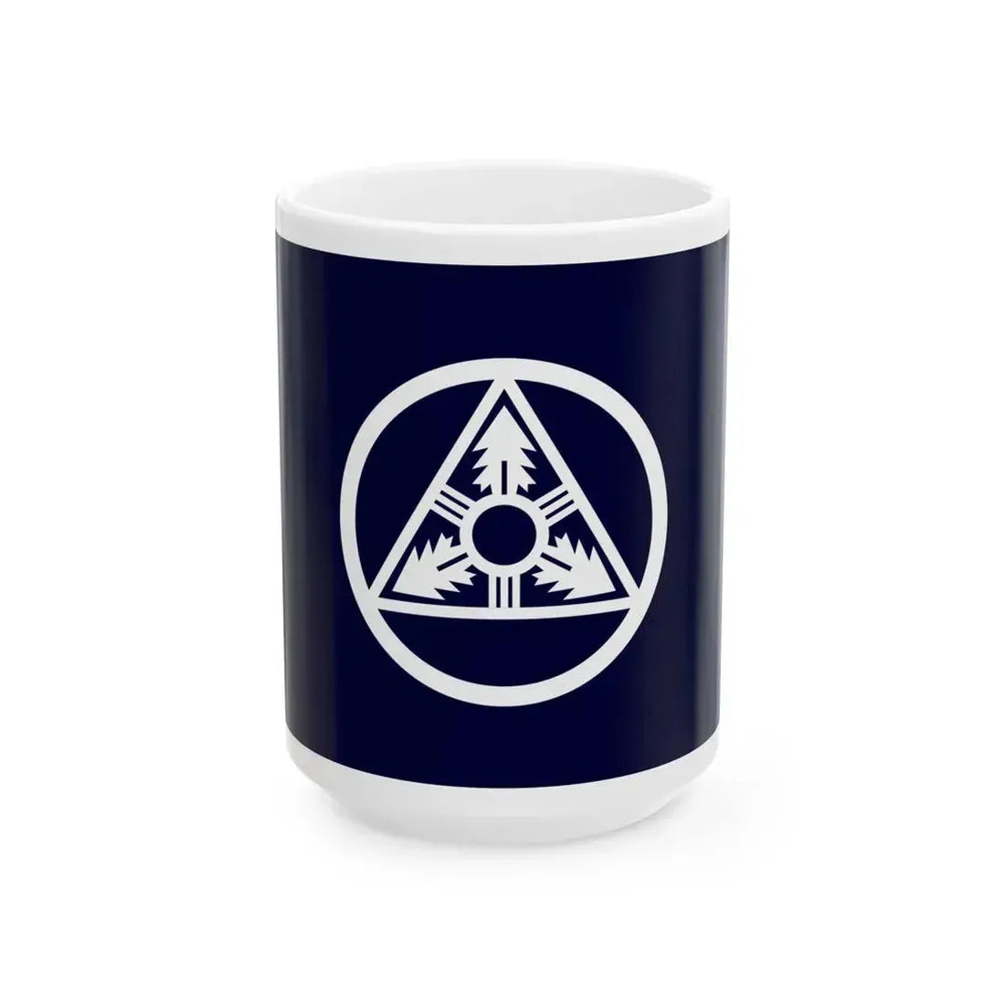 Flag of Maruseppu Hokkaido 1949-2005 (Japan) White Coffee Mug 15oz - Go Mug Yourself