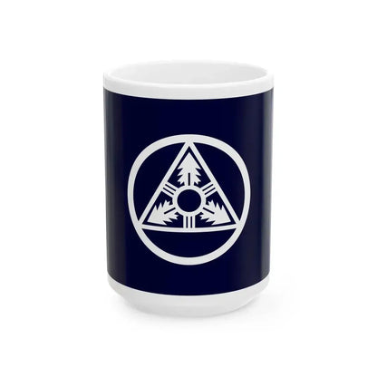 Flag of Maruseppu Hokkaido 1949-2005 (Japan) White Coffee Mug 15oz - Go Mug Yourself