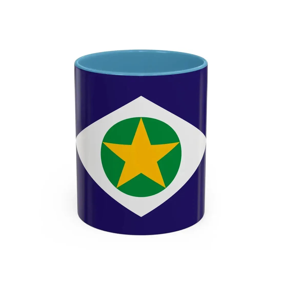 Flag of Mato Grosso Brazil - Accent Coffee Mug 11oz Light Blue - Go Mug Yourself